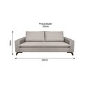 Ver imagem 4 de Sofa 4 Lugares 240Cm Veludo Pes Imbuia Gregory 