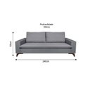 Ver imagem 4 de Sofa 4 Lugares 240cm Veludo Pes Imbuia Gregory
