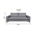 Ver imagem 4 de Sofa 4 Lugares 240Cm Veludo Pes Imbuia Gregory 