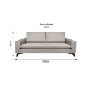 Ver imagem 4 de Sofá 2 Lugares 200cm Veludo Pés Imbuia Gregory