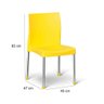 Kit 4 Cadeiras de Polipropileno Coraline Casa Chick Amarelo - 4