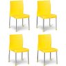 Kit 4 Cadeiras de Polipropileno Coraline Casa Chick Amarelo - 1