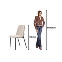 Ver imagem 5 de Conjunto para Sala de Jantar com 4 Cadeiras Dora Preto/Black/Bege/Off White