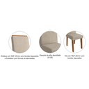 Ver imagem 4 de Kit 4 Cadeiras Sala Jantar Milena 4 Un Marrocos/ Suede Bege - Cimol