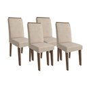 Ver imagem 1 de Kit 4 Cadeiras Sala Jantar Milena 4 Un Marrocos/ Suede Bege - Cimol