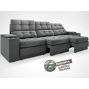 Ver mais imagens de Sofá com Porta Copos e Carregador USB Eureka 2,30m Assento Retrátil e Reclinável Velosuede