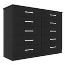 Ver imagem 3 de Cômoda para Quarto 10 Gavetas Premium Preto Yescasa