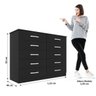 Cômoda 10 Gavetas Premium Black Yescasa - 4