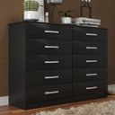 Ver imagem 5 de Cômoda para Quarto 10 Gavetas Premium Preto Yescasa