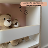 Revisteiro Estante Prateleira Infantil para Livros 70x70 Cm - Branco - 4