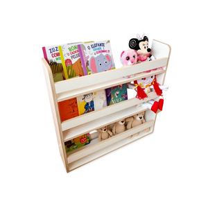 Revisteiro Estante Prateleira Infantil para Livros 70x70 Cm - Branco