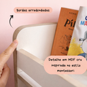 Ver imagem 4 de Revisteiro Estante Prateleira Infantil para Livros 70x70 Cm - Branco