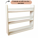 Ver imagem 5 de Revisteiro Estante Prateleira Infantil para Livros 70x70 Cm - Branco