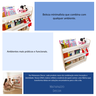 Revisteiro Estante Prateleira Infantil para Livros 70x70 Cm - Branco - 9
