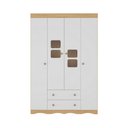 Ver imagem 6 de Guarda-roupa Infantil 122cm com Vidro 4 Portas e 2 Gavetas Serena Multimóveis Mp4432 Madeirado/