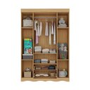 Ver imagem 4 de Guarda-roupa Infantil 122cm com Vidro 4 Portas e 2 Gavetas Serena Multimóveis Mp4432 Madeirado/