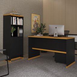 Conjunto Escritório Mesa Armário Gaveteiro Berlin - Vianossa - 8