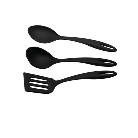 Jogo de Utensílios Tramontina Ability Nylon Preto 03pçs