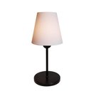 Ver imagem 1 de Abajur Cabeceira para Quarto Cone Vivare Md-2005 Cúpula em Tecido Cone - Bivolt - Preta / Branco - B