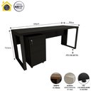 Ver imagem 4 de Escrivaninha Industrial 170cm X 60cm Pés Metal F5 Office