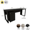 Escrivaninha Industrial 170cm X 60cm Pés Metal F5 Office - 4