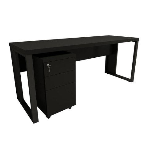 Escrivaninha Industrial 170cm X 60cm Pés Metal F5 Office