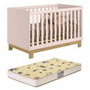 Ver imagem 2 de Berço Mini Cama Qencanto Slim 4315 Qmovi Rosa Acetinado + Colchão Gazin