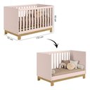 Ver imagem 3 de Berço Mini Cama Qencanto Slim 4315 Qmovi Rosa Acetinado + Colchão Gazin