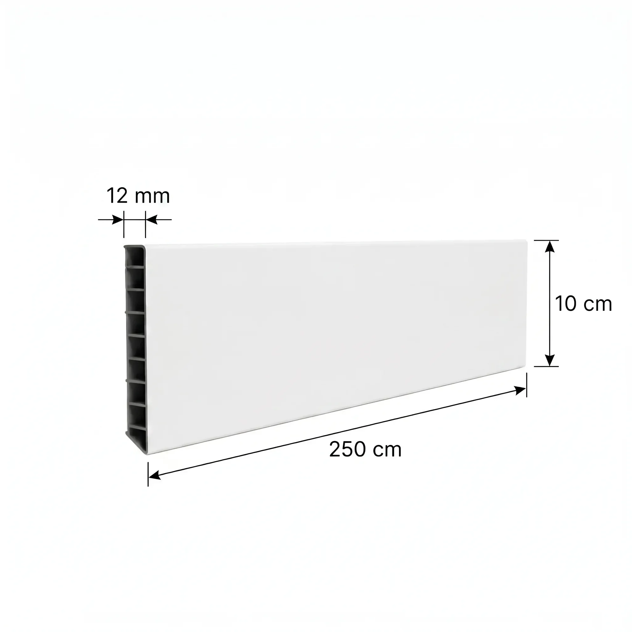 Ver imagem 3 de Rodapé de PVC 250x10cm Revestido em PET Branco Onedoor