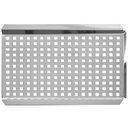 Ver imagem 1 de Grelha Perfurada para Carnes e Vegetais 37x29cm Aço Inox com Canaletas para Encaixar Espetos