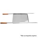 Ver imagem 3 de Grelha Perfurada para Carnes e Vegetais 37x29cm Aço Inox com Canaletas para Encaixar Espetos