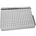 Ver imagem 5 de Grelha Perfurada para Carnes e Vegetais 37x29cm Aço Inox com Canaletas para Encaixar Espetos
