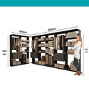 Ver imagem 4 de Guarda-Roupas Closet Modulado Alasca 420cm 7 Peças com 6 Gavetas e Cabideiros Preto Touch Carraro
