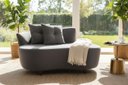 Ver imagem 2 de Namoradeira Sofá Feijão Suria 150cm Orgânica Suede Cinza