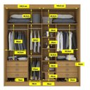 Ver imagem 3 de Guarda Roupa Titanium com Espelho Cinamomo - D Doro Móveis