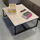 Ver imagem 1 de Mesa de Centro Retangular Industrial Line Devan Móveis Marrom
