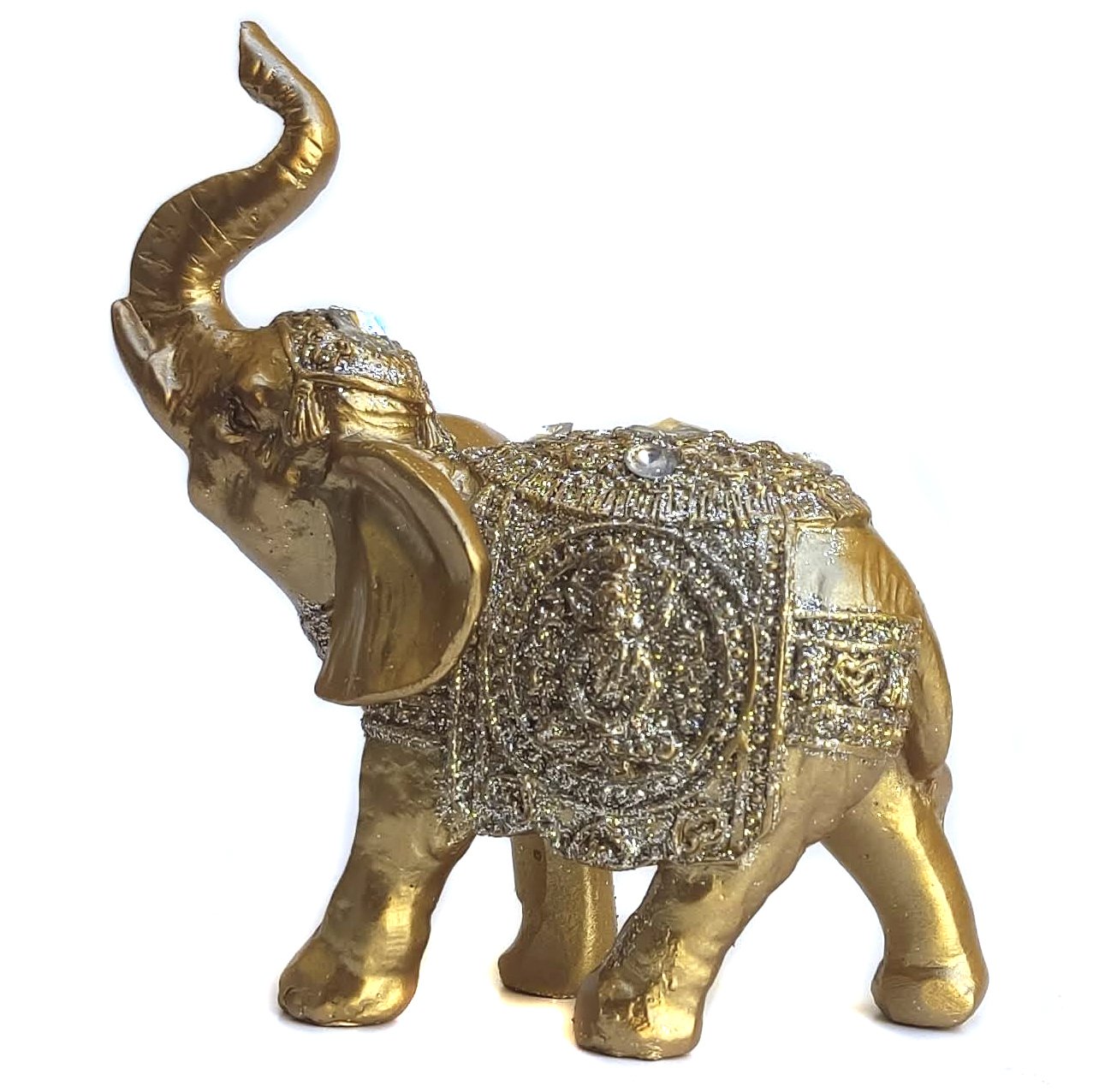 Elefante Decorativo Em Resina Indiano Sabedoria Sorte L - 3