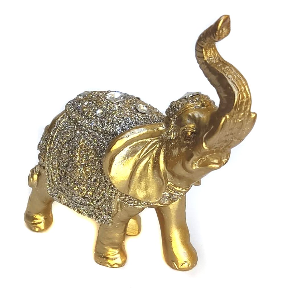Elefante Decorativo Em Resina Indiano Sabedoria Sorte L - 5