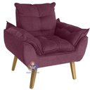 Ver imagem 1 de Poltrona Opala Suede Bordô