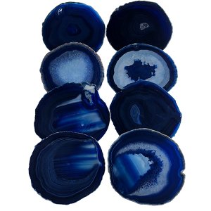 Pedras Brasileiras Ágatas Porta Copos Cor Única - Kit 8 Un