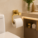 Ver imagem 2 de Porta Papel Higiênico sem Tampa Dourado Escovado