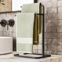 Ver imagem 2 de Porta Toalha Level Decorativo de Pia Bancada e Lavabo Duplo Preto de Metal - Larbelle