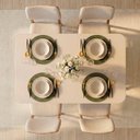 Ver imagem 2 de Conjunto Sala de Jantar 1 Mesa Retangular Tali 130cm 4 Cadeiras Miriti CabeCasa MadeiraOriginals