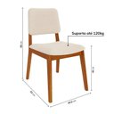 Ver imagem 5 de Conjunto Sala de Jantar 1 Mesa Retangular Tali 130cm 4 Cadeiras Miriti CabeCasa MadeiraOriginals
