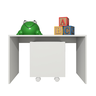 Mesa Organizadora de Brinquedos Infantil 1 Baú 100% Mdf Plancasa Branco Tx - 2