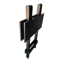 Ver imagem 5 de Mesa Bistrô para Churrasqueira Dobrável de Madeira Maciça: Preto