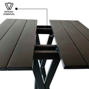 Ver imagem 7 de Mesa Bistrô para Churrasqueira Dobrável de Madeira Maciça: Preto