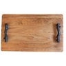 Bandeja Madeira Rustica com Pegador em Metal - 2