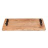 Bandeja Madeira Rustica com Pegador em Metal - 1