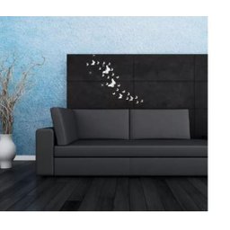 Espelho Decorativo Prata Acrílico Borboletas Quarto 30 Pçs - 4